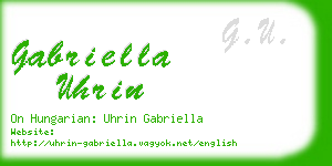 gabriella uhrin business card